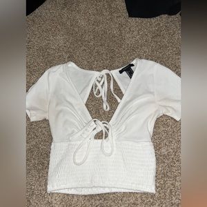 tie v neck and open back top from forever 21